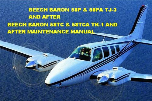 Product picture Beechcraft Baron 58P 58PA 58TC 58TCA Maintenance Manual